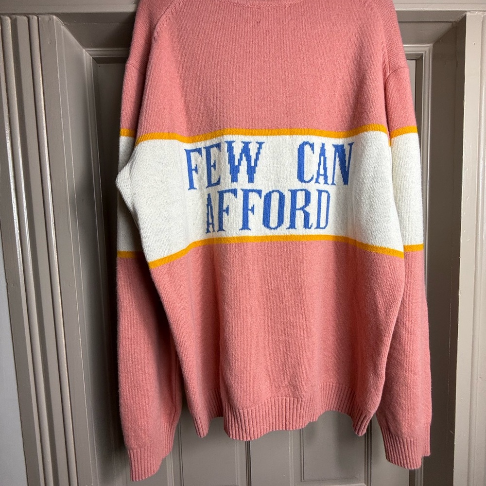Rowing Blazers Coral and Cream Crewneck Sweater - Picture 5 of 5